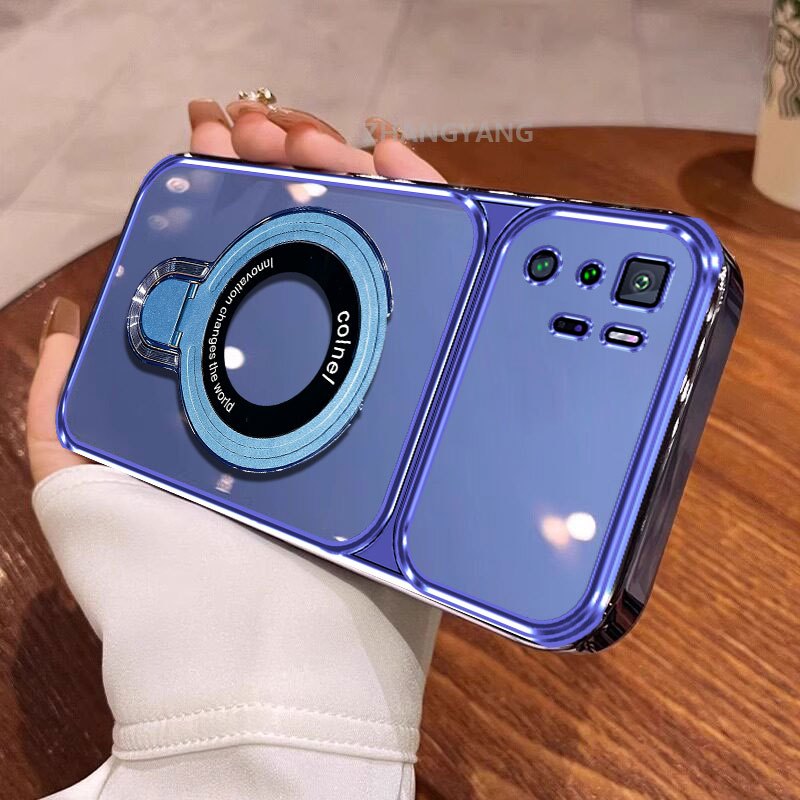 Ốp Lưng Cho Redmi Note 10 Pro 5G note 10 Pro 4G note 10 5G note 10 4G Mạ Điện Silicon Cửa Sổ Lớn Trong Suốt Vỏ Điện Thoại Thẩm Mỹ Chống Rơi Thiết Kế Được Trang Bị Giá Đỡ Điện Thoại