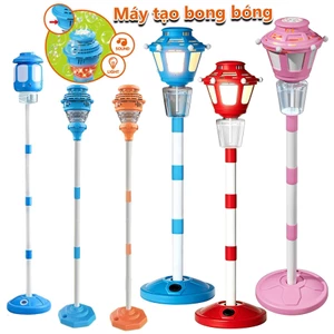 Máy tạo bong bóng mùa hè sạc lại, có nhạc và đèn, đồ chơi cho bé trai bé gái, dùng tại nhà