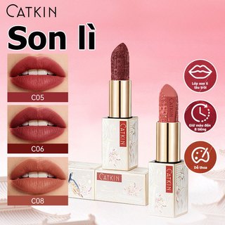 Son môi CATKIN lì kháng nước bền màu,Lì Mịn Nhẹ Môi, Không Dính, Lâu Trôi 3.6g