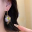 Bông tai thả lá màu vàng, giọng hoa đính cườm đầy màu sắc, Trang sức tuyên bố mùa hè Fairycore dành cho nữ