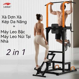 Leikefitness Xà đơn xà kép đa năng & Máy Leo Bậc Máy Leo Núi Tại Nhà 2 in1,Chịu tải 300kg,Thép dày.