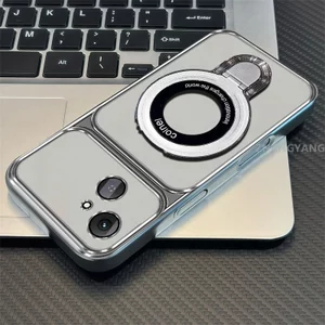 Ốp Lưng Cho Tecno Spark 40c Mạ Điện Silicon Cửa Sổ Lớn Trong Suốt Vỏ Điện Thoại Thẩm Mỹ Chống Rơi Thiết Kế Được Trang Bị Giá Đỡ Điện Thoại