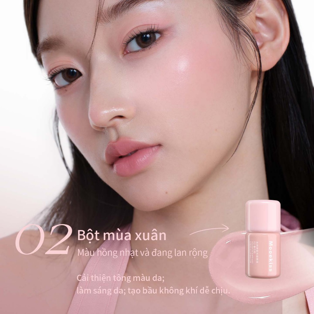 [KOL] Má Hồng Mooekiss Dạng Lỏng, Dễ Tán, Màu Tự Nhiên, Lâu Trôi, Makeup Nhẹ Hàng Ngày