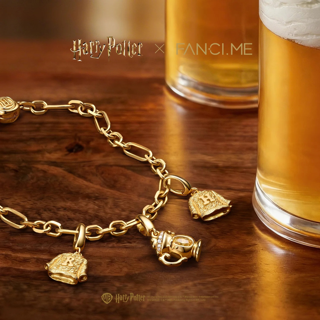 FANCIME x Harry Potter Slytherin House Mặt dây chuyền kỷ niệm quyến rũ bạc DIY Jewerly (Không có vòng tay / Dây chuyền)