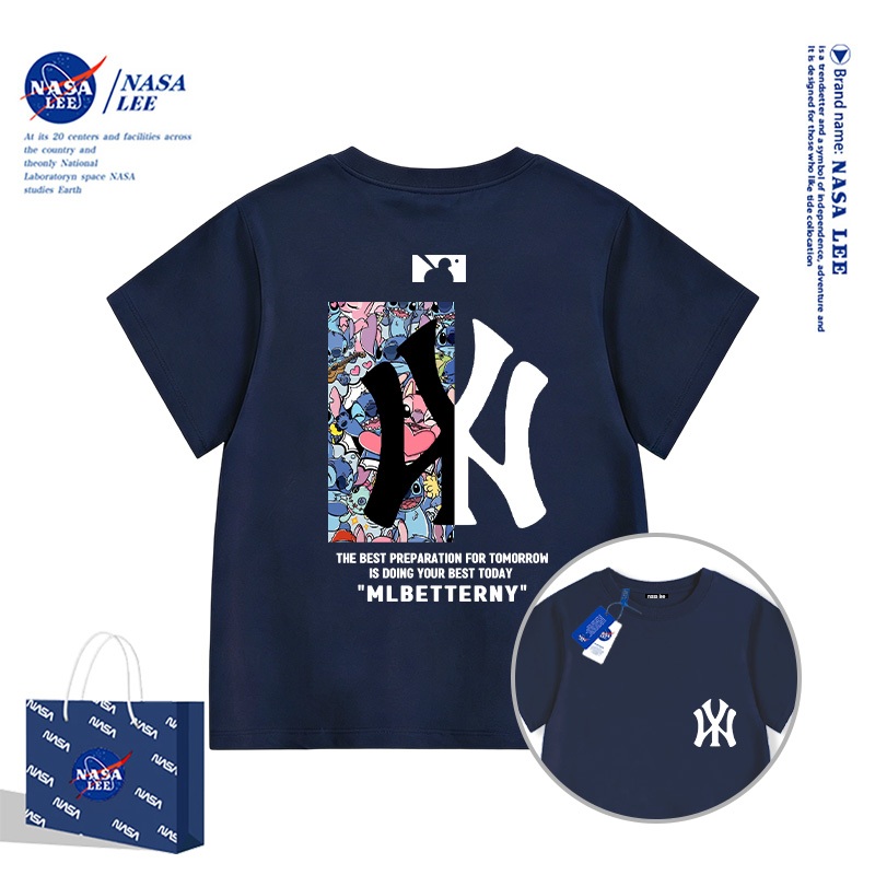 Quần áo trẻ em NASA LEE Cotton nguyên chất Áo thun nhiều màu Top 121
