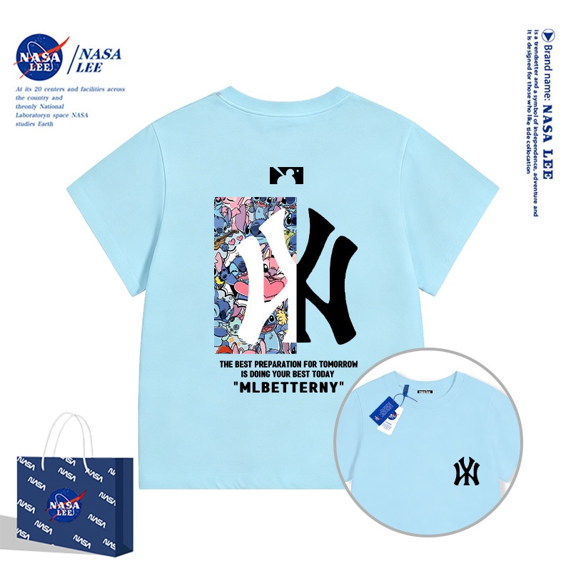 Quần áo trẻ em NASA LEE Cotton nguyên chất Áo thun nhiều màu Top 121