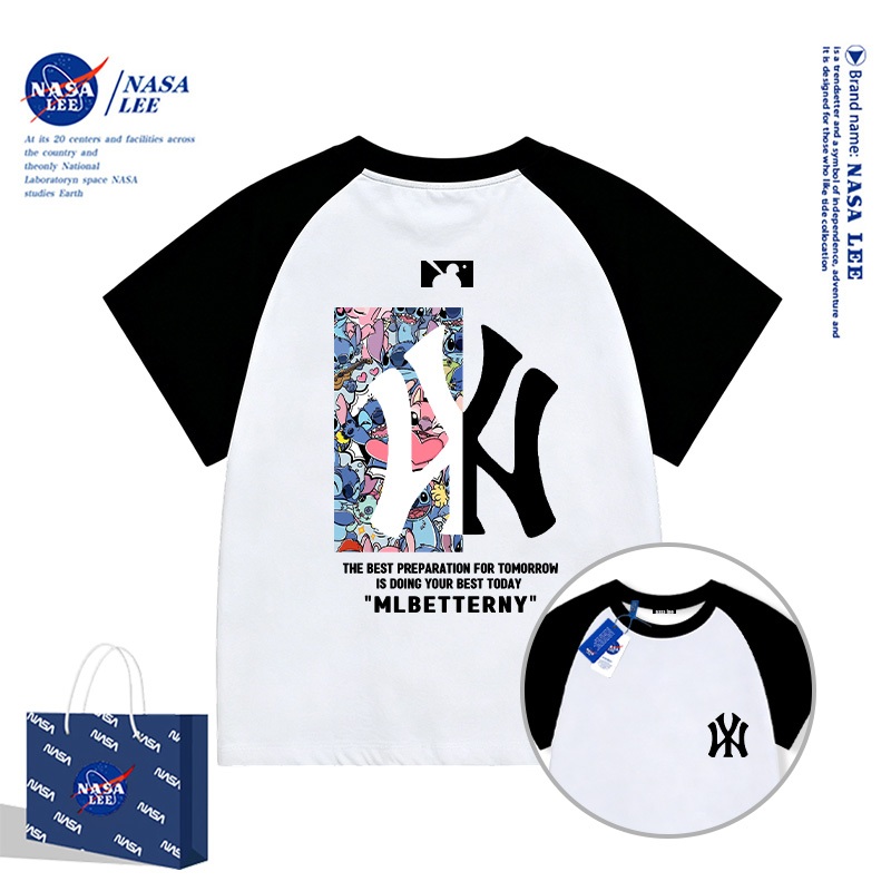 Quần áo trẻ em NASA LEE Cotton nguyên chất Áo thun nhiều màu Top 121