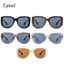 Cyxus Kính râm thời trang cao cấp/kính râm vuông unisex, phong cách Hàn Quốc, cực chất, chống tia UV400, kính râm đi biển, kiểu 1342