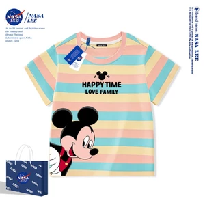 Áo Thun Bé Mickey Mouse Sọc Màu Dễ Thương
