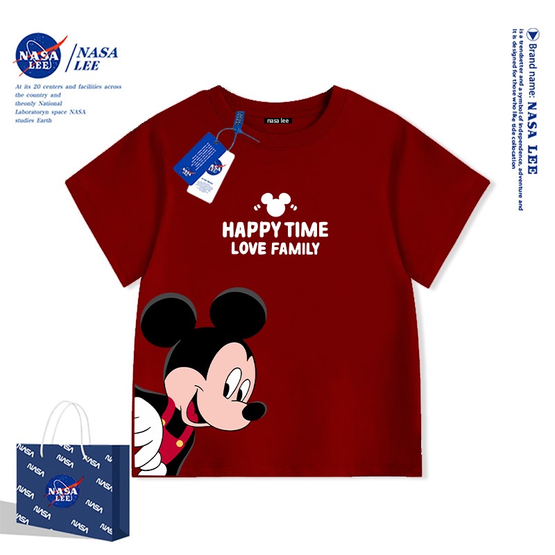 Áo Thun Bé Mickey Mouse Sọc Màu Dễ Thương