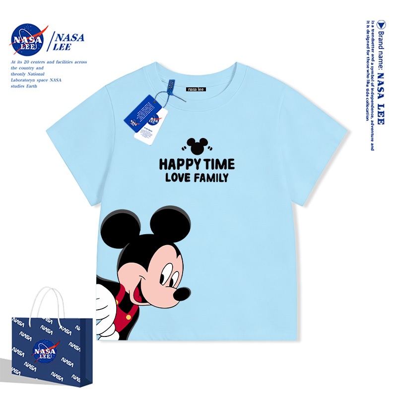 Áo Thun Bé Mickey Mouse Sọc Màu Dễ Thương
