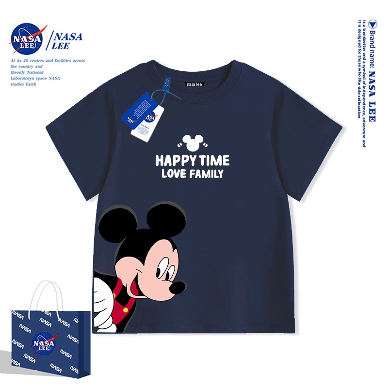 Áo Thun Bé Mickey Mouse Sọc Màu Dễ Thương