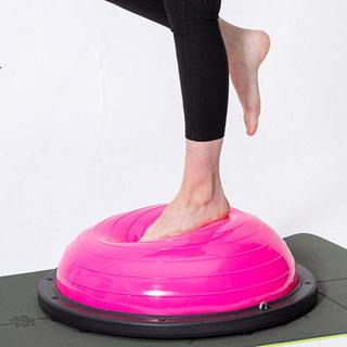 Máy tập cân bằng nửa quả cầu Leipupa với dây kháng lực và máy bơm, phù hợp phòng tập tại nhà