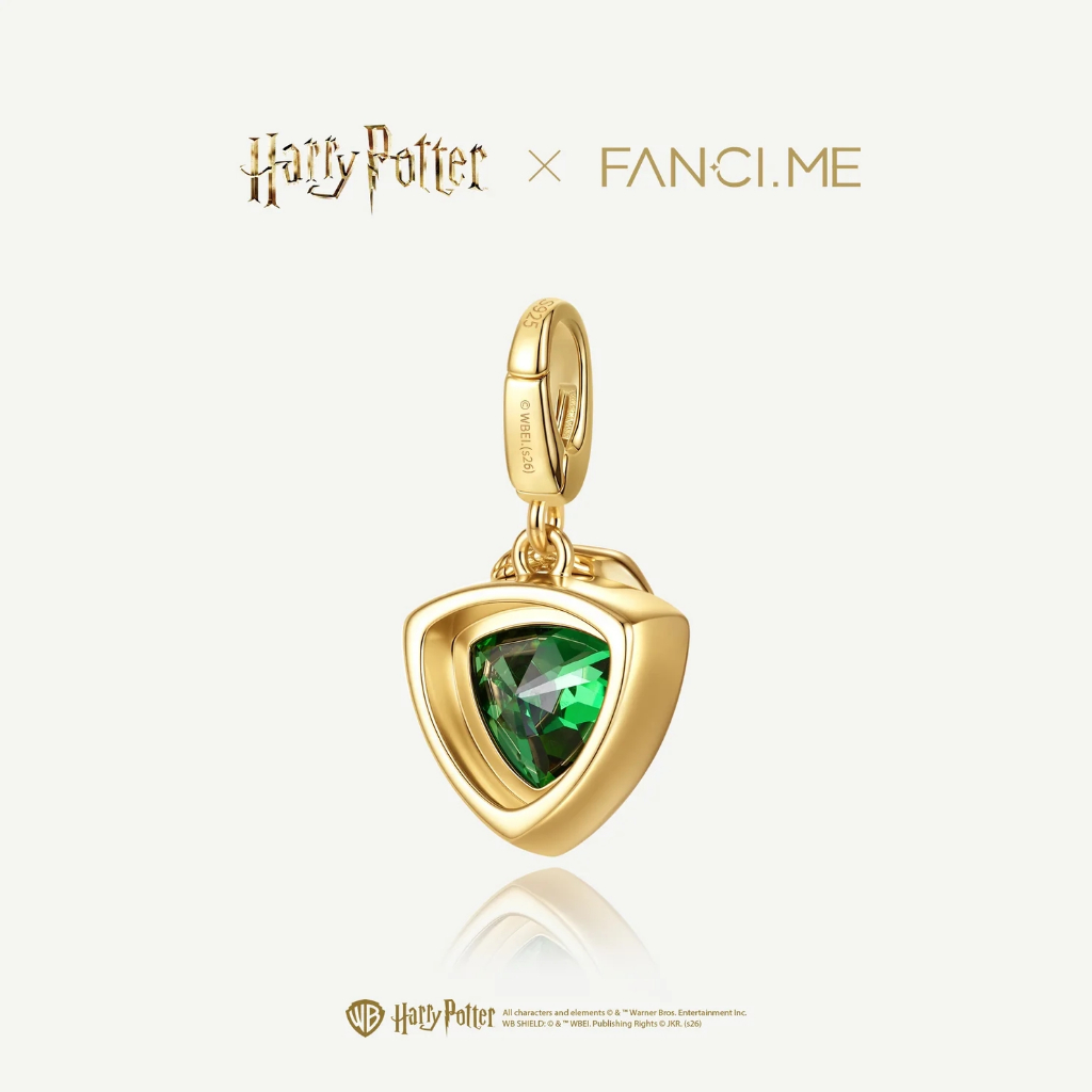 FANCIME x Harry Potter Slytherin House Mặt dây chuyền kỷ niệm quyến rũ bạc DIY Jewerly (Không có vòng tay / Dây chuyền)