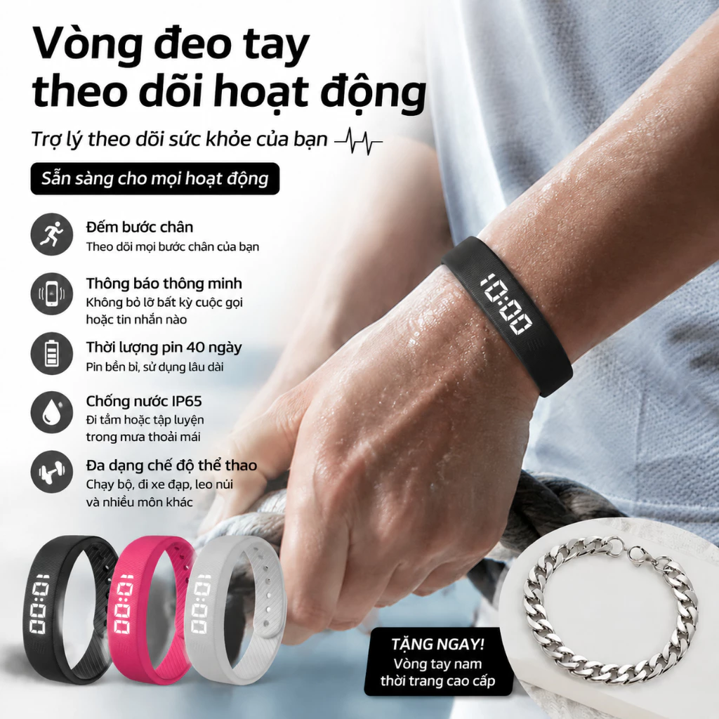 Vòng tay SKMEI Đồng hồ thể thao đa chức năng