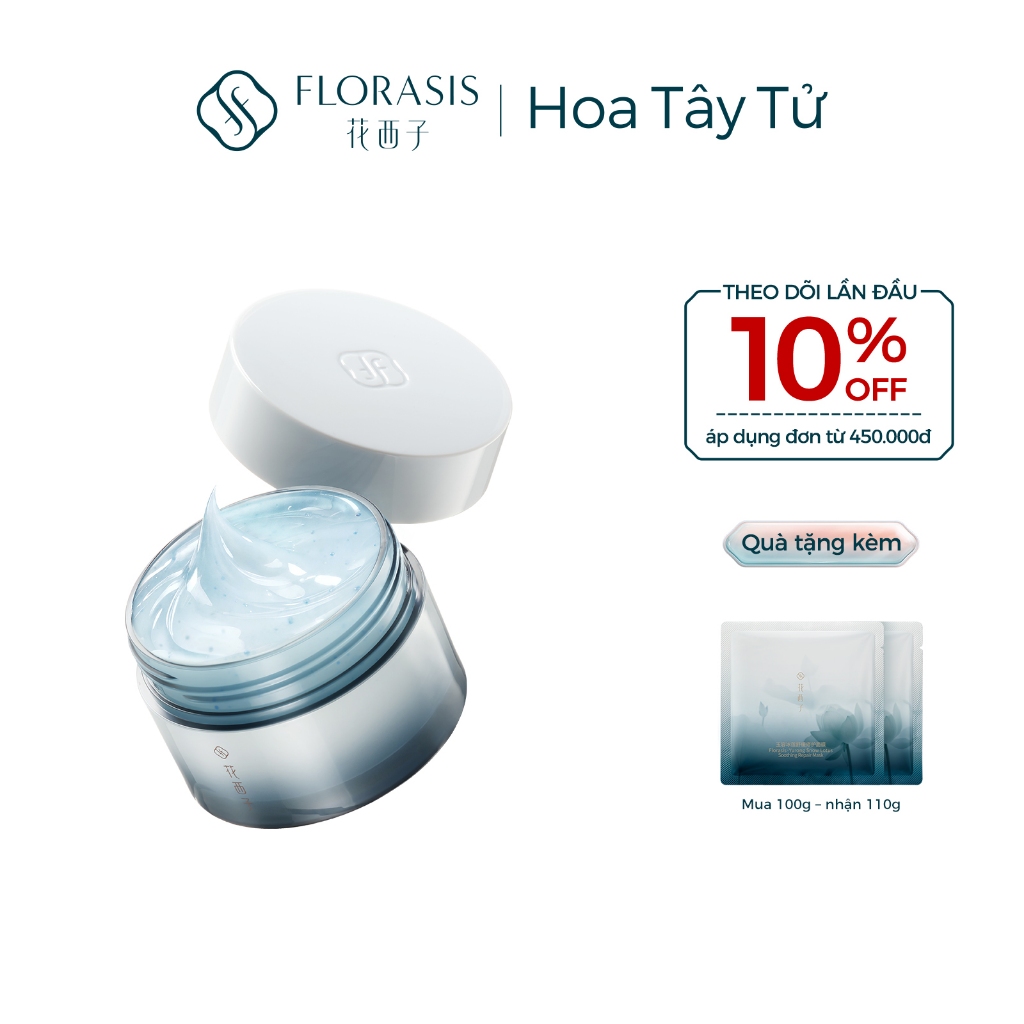 【Ra mắt sản phẩm mới 18/5】Florasis ( Hoa Tây Tử) Mặt Nạ Băng Liên Ngọc Dung 50g/100g/100g*2 — — Cứu hộ sau nắng, sửa chữa, dưỡng ẩm, làm dịu, săn chắc ,Cứu nguy làn da cháy nắng ngoài trời, phục hồi da sau nắng hè.