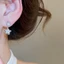 Bông tai Cubic Zirconia hình ngôi sao phía trước tông màu bạc, thiết kế hai chiều với hình tròn CZ & hình ngôi sao CZ thả, trang sức ngọt ngào tinh tế cho nữ