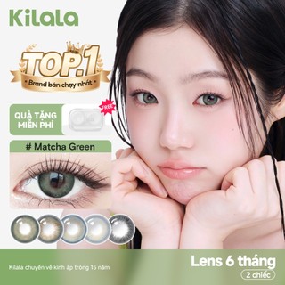 【Deal ưu đãi】Kính áp tròng Kilala màu Matcha Green/Warm blue DIA 14.2mm và Succulent Green DIA 14.0mm lens cận 6 tháng có độ (0-8) 1 cặp
