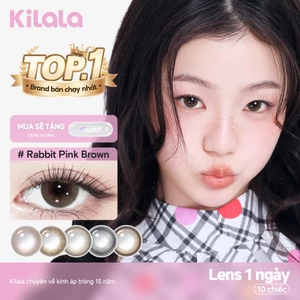 10 chiếc Kính áp tròng Kilala lens 1 ngày màu nâu Ice Oolong Brown DIA 14.2mm có độ (0-8)