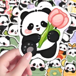 64 Chiếc Gấu Trúc Dễ Thương Hoạt Hình Dán DIY Hành Lý Notebook Guitar Laptop Điện Thoại Văn Phòng Phẩm Bình Nước