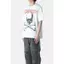 Áo thun ngắn tay in hình trừu tượng Unisex đen trắng, màu trơn