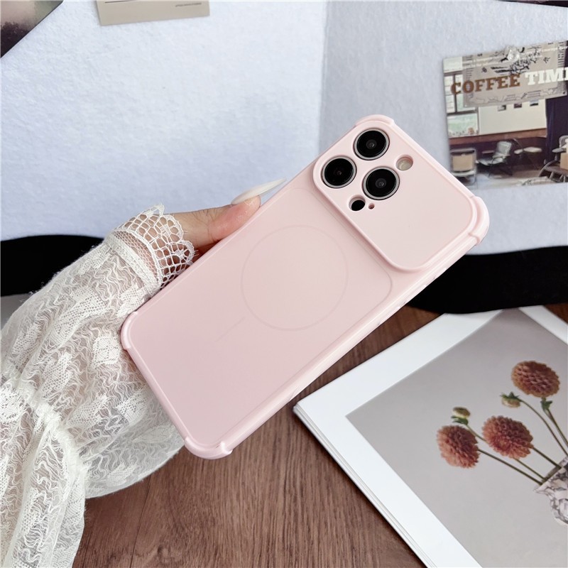 Ốp điện thoại TPU thiết kế góc màu trơn chống rơi cho iPhone 17 Pro Max