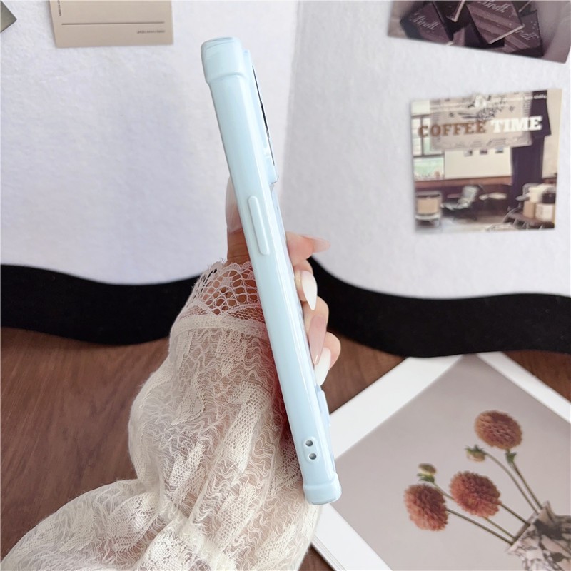 Ốp điện thoại TPU thiết kế góc màu trơn chống rơi cho iPhone 17 Pro Max