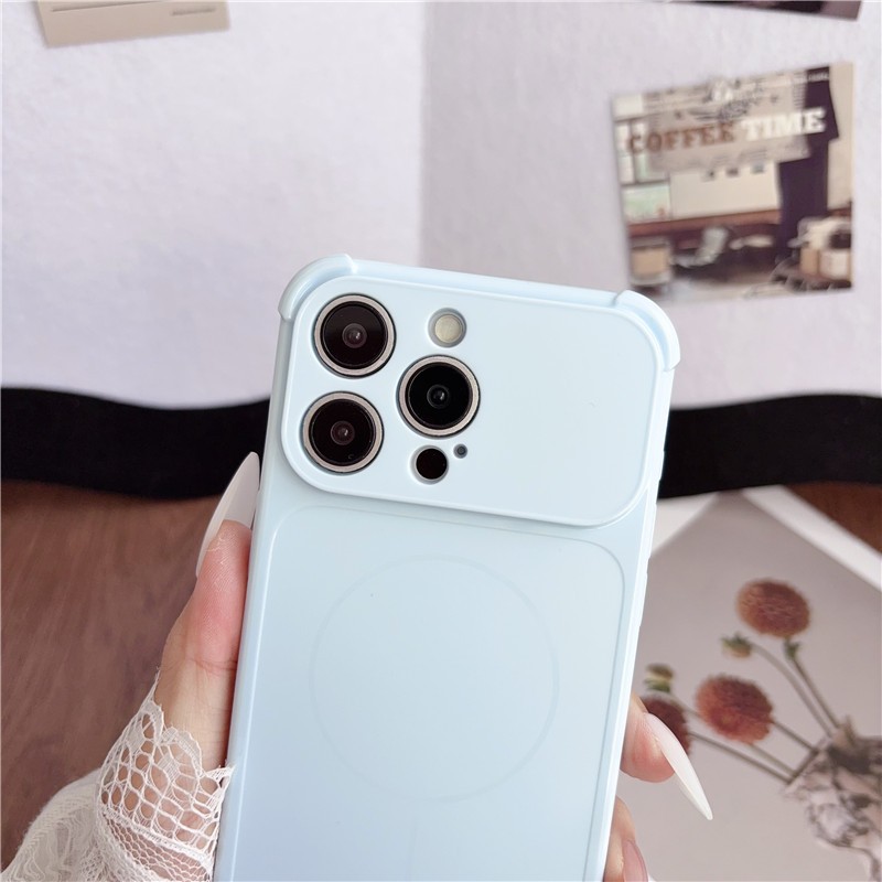 Ốp điện thoại TPU thiết kế góc màu trơn chống rơi cho iPhone 17 Pro Max