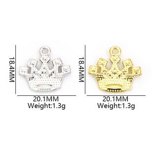 10 Chiếc Lấp Lánh Kim Cương Giả Inlay 6 Màu Nhỏ Giọt Dầu Vương Miện Quyến Rũ, Vòng Cổ Thời Trang Bông Tai Vòng Tay Móc Khóa Thổ Cẩm Mặt Dây Hợp Kim DIY - Lý Tưởng Cho Cặp Đôi & Trang Sức Tình Bạn