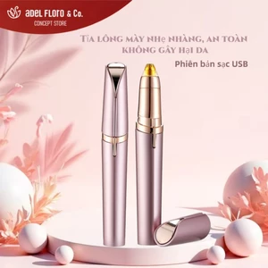 【Adel Floro】Máy Tỉa Lông Mày Điện - Sạc USB, Nhỏ Gọn, Không Đau, Lưỡi Chính Xác, Cạo Lông Mặt