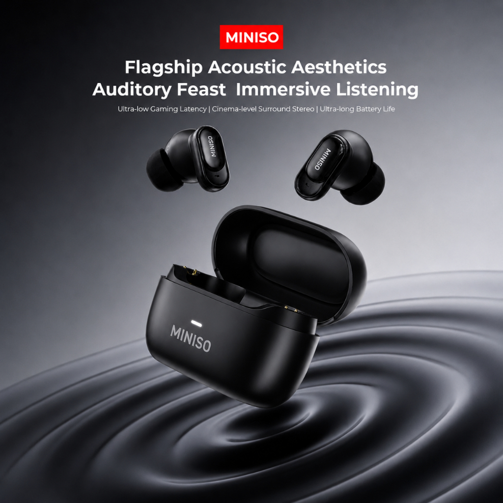 MINISO MS130 Tai nghe nhét tai Bluetooth 6.0 Tai nghe Bluetooth không dây Âm thanh HiFi Đàm thoại HD TWS Chống ồn Ghép nối nhanh Tích hợp Micro
