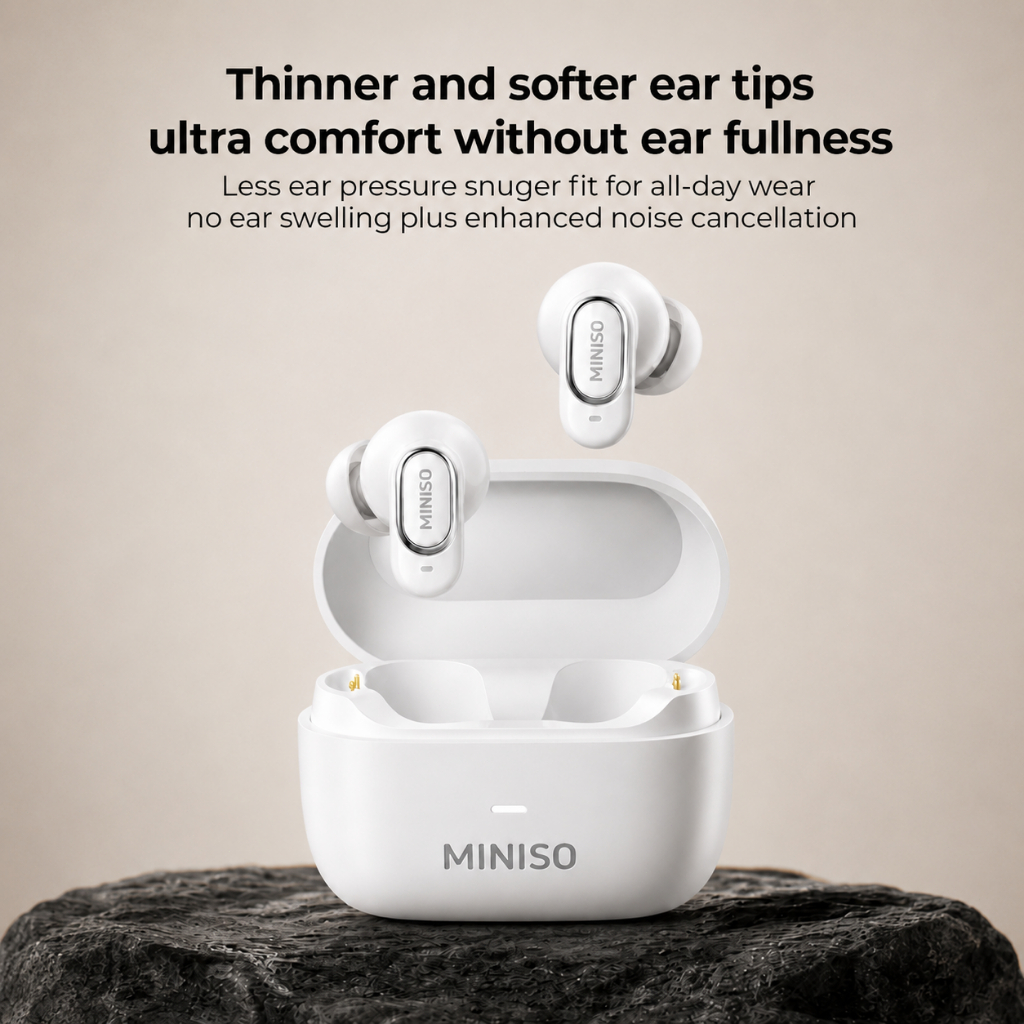 MINISO MS130 Tai nghe nhét tai Bluetooth 6.0 Tai nghe Bluetooth không dây Âm thanh HiFi Đàm thoại HD TWS Chống ồn Ghép nối nhanh Tích hợp Micro