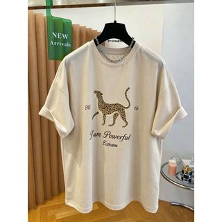 2026 Mới Áo Thun Nữ Tay Ngắn Cổ Tròn Cotton Lười Rời Hoạt Hình In Hình