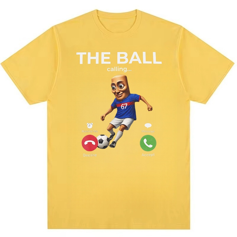 Triệu hồi bóng đá Meme Tung Sahur 67 Brainrot Áo thun in hình Cotton