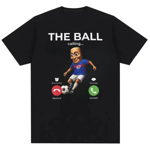 Triệu hồi bóng đá Meme Tung Sahur 67 Brainrot Áo thun in hình Cotton