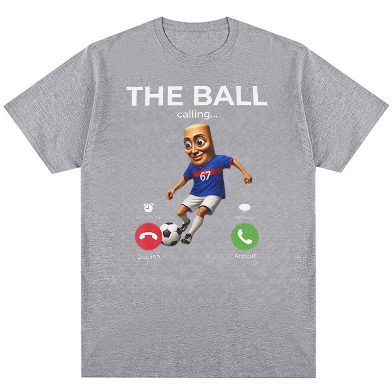 Triệu hồi bóng đá Meme Tung Sahur 67 Brainrot Áo thun in hình Cotton