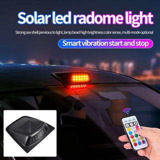 Đèn LED chạy bằng năng lượng mặt trời Mái xe LiDAR trang trí đèn chống va chạm phía sau cảnh báo nhấp nháy đèn điều hướng