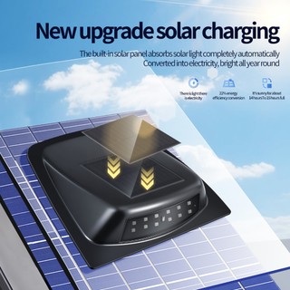 Đèn LED chạy bằng năng lượng mặt trời Mái xe LiDAR trang trí đèn chống va chạm phía sau cảnh báo nhấp nháy đèn điều hướng