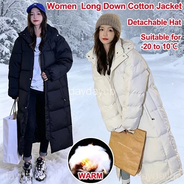 Áo khoác Cotton dày nữ dài phiên bản Hàn Quốc Áo khoác Cotton dáng rộng Áo khoác mùa đông Áo khoác nữ Áo khoác bánh mì