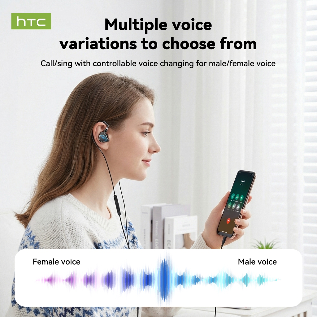 Tai nghe không dây HTC NE81 Card âm thanh Live Stream Monitor Bluetooth 6.0 cho TikTok Facebook | BigBuy360 - bigbuy360.vn