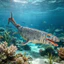 Đồ chơi khủng long Mô phỏng Mô hình động vật biển Mosasaurus Trang trí trẻ em