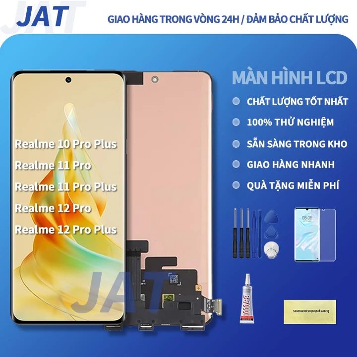 Dành cho Oppo Realme 10 Pro Plus / Realme 11 Pro / Realme 11 Pro Plus / Realme 12 Pro / Realme 12 Pro Plus Màn hình LCD Thay thế màn hình siêu trong suốt