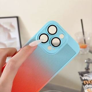 Dành cho iPhone 14 Pro Max 12 13 Pro Max 14 Pro 13 14 Plus 12 Pro Max 13 Pro Vỏ điện thoại gradient tản nhiệt hai màu PC chống rơi và chống sốc Vỏ bảo vệ điện thoại