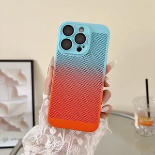 Dành cho iPhone 14 Pro Max 12 13 Pro Max 14 Pro 13 14 Plus 12 Pro Max 13 Pro Vỏ điện thoại gradient tản nhiệt hai màu PC chống rơi và chống sốc Vỏ bảo vệ điện thoại