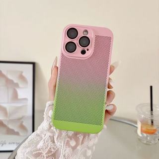 Dành cho iPhone 14 Pro Max 12 13 Pro Max 14 Pro 13 14 Plus 12 Pro Max 13 Pro Vỏ điện thoại gradient tản nhiệt hai màu PC chống rơi và chống sốc Vỏ bảo vệ điện thoại
