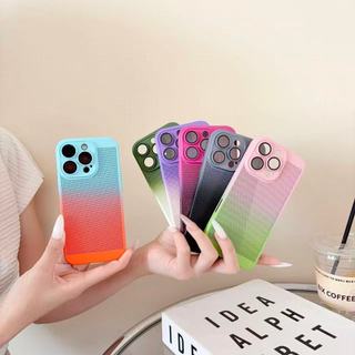 Dành cho iPhone 14 Pro Max 12 13 Pro Max 14 Pro 13 14 Plus 12 Pro Max 13 Pro Vỏ điện thoại gradient tản nhiệt hai màu PC chống rơi và chống sốc Vỏ bảo vệ điện thoại