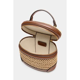 Zarastyle Nữ Ống Hút Dệt Hộp Túi Da Vintage Viền Đeo Ngang Túi Mini Mùa Hè Đi Biển Túi Xách