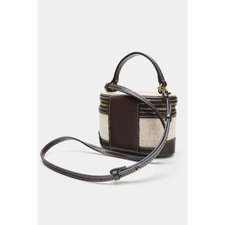 Zarastyle Nữ Ống Hút Dệt Hộp Túi Da Vintage Viền Đeo Ngang Túi Mini Mùa Hè Đi Biển Túi Xách
