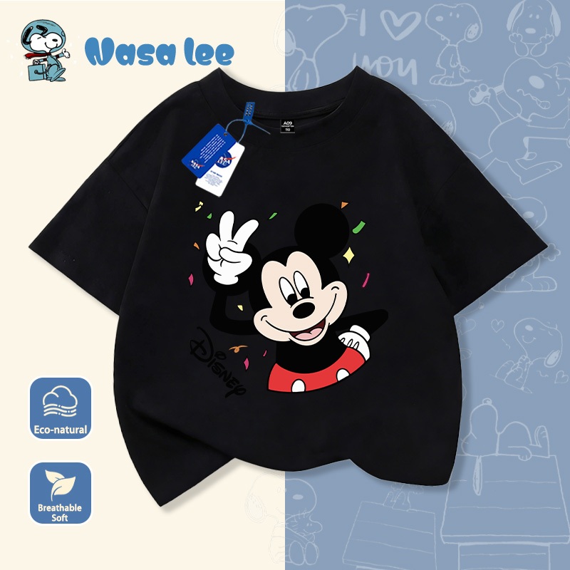 NASA Pure Cotton Tay Ngắn 2026 Phong Cách Mới Trẻ Em Tay Ngắn Mềm Mại Thoải Mái Thời Trang Dễ Thương