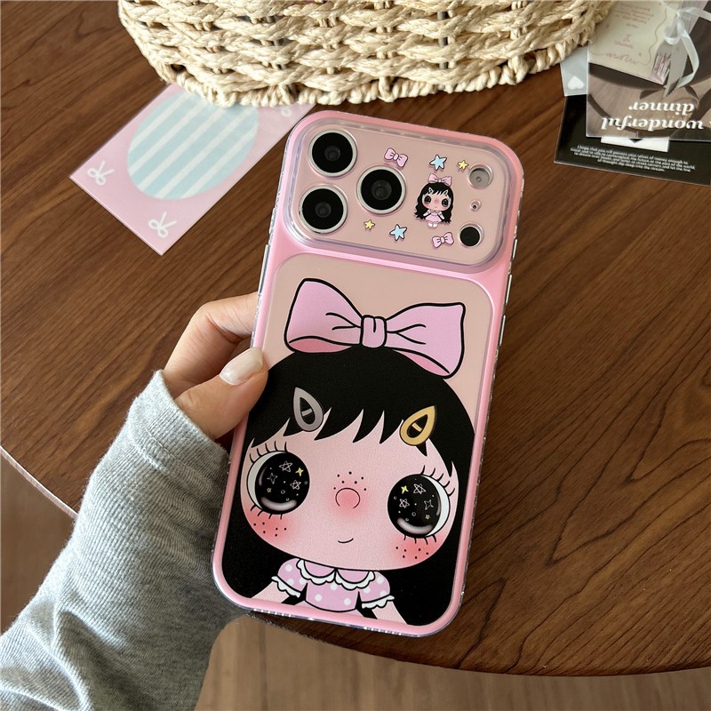 Ốp điện thoại chất liệu Acrylic họa tiết nơ cho iPhone 17 Pro max The Girl with the Bowknot